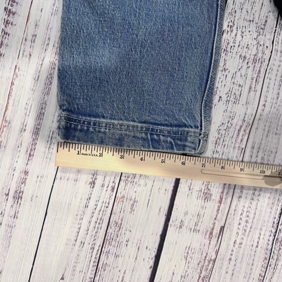 Levi’s Ribcage Straight Big E Jeans 25 Light Wash High Rise Button Fly - Picture 6 of 9